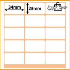 Bobina de 34mm x 23mm de Papel Couchet 3 Colunas - Caixa com 30 Unidades